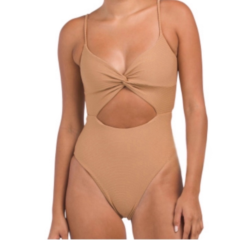 L*Space Kyslee One Piece Swimsuit in Sienna Tan - Picture 2 of 3